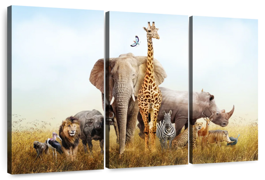 Kenyan Safari Animals Wall Art