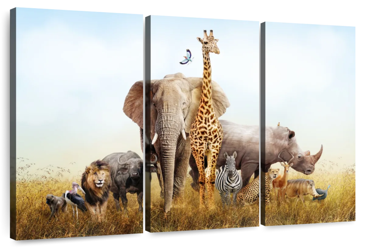 Kenyan Safari Animals Wall Art