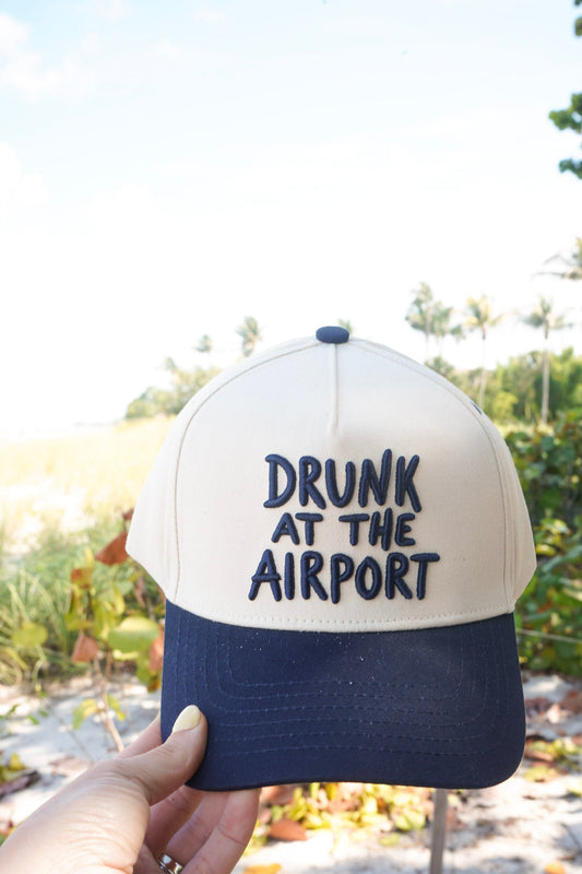 Drunk at the Airport - Navy Trucker Hat