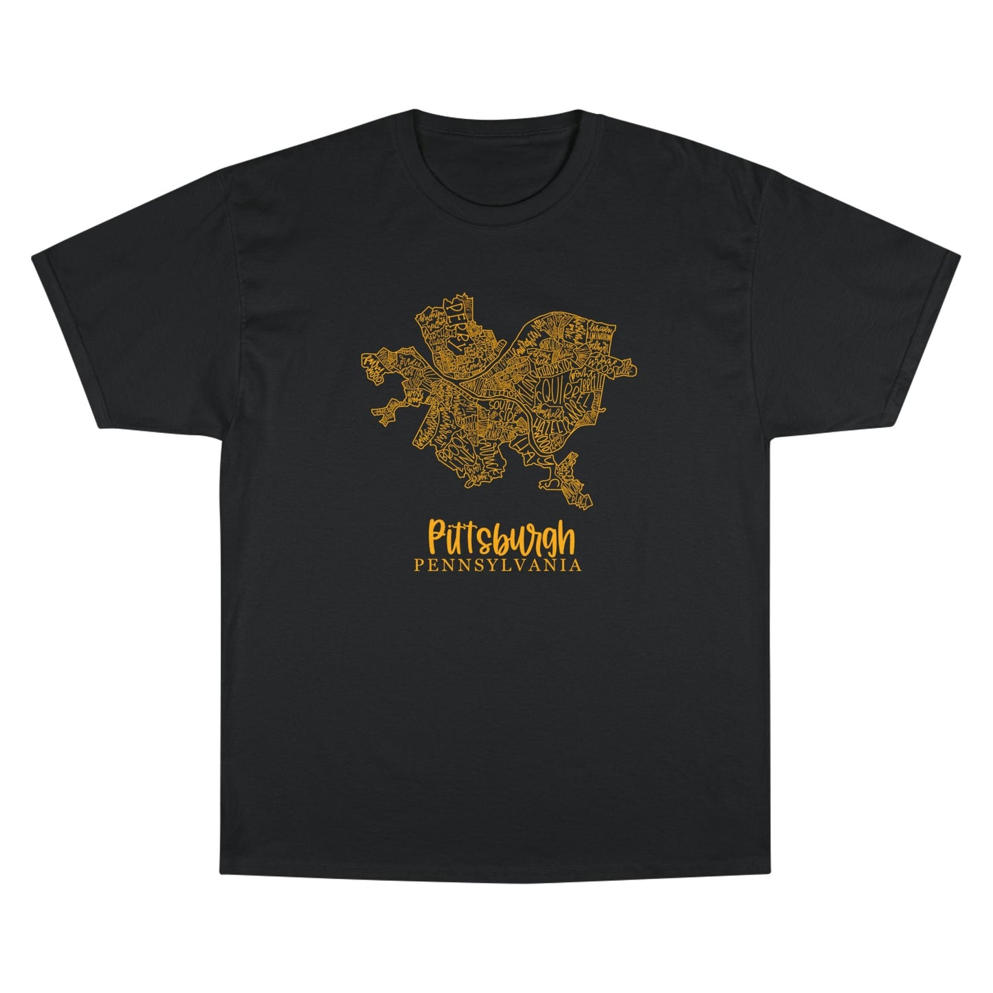 Champion Graphic T-Shirt – Pittsburgh Topo Map Tee | Lightweight Casual Shirt