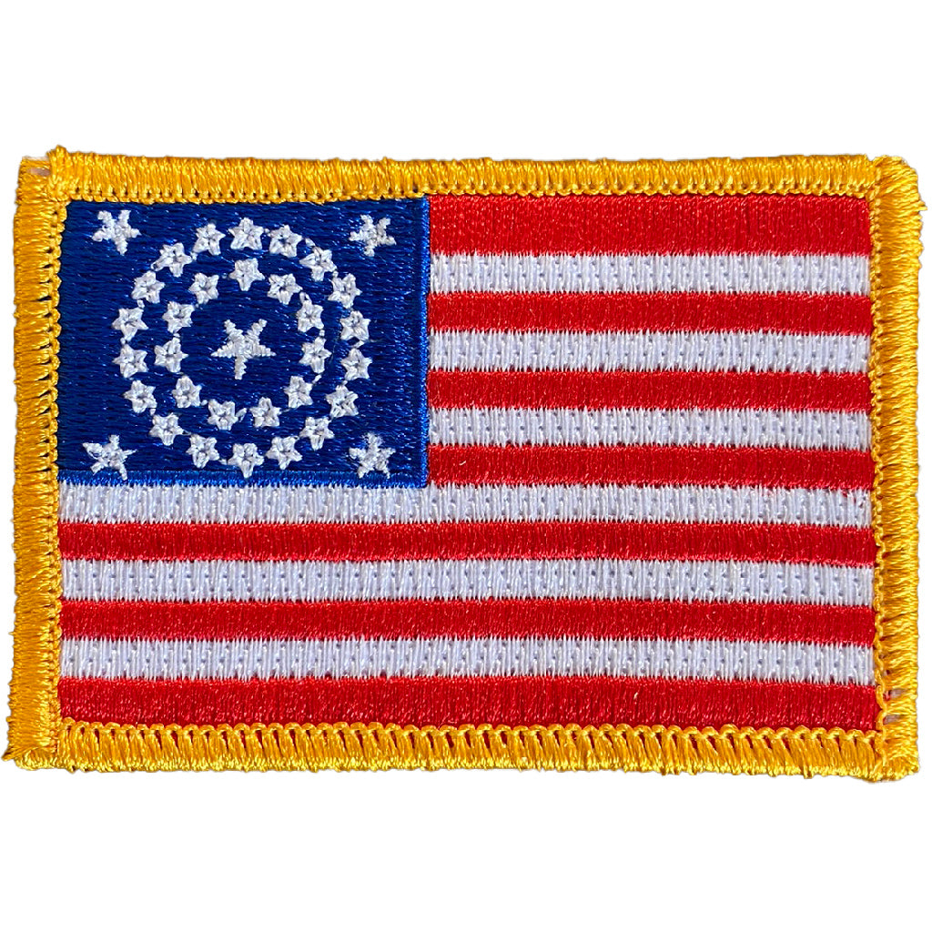 34-Star Historical US Flag Patch - Civil War Era (1861-1863)