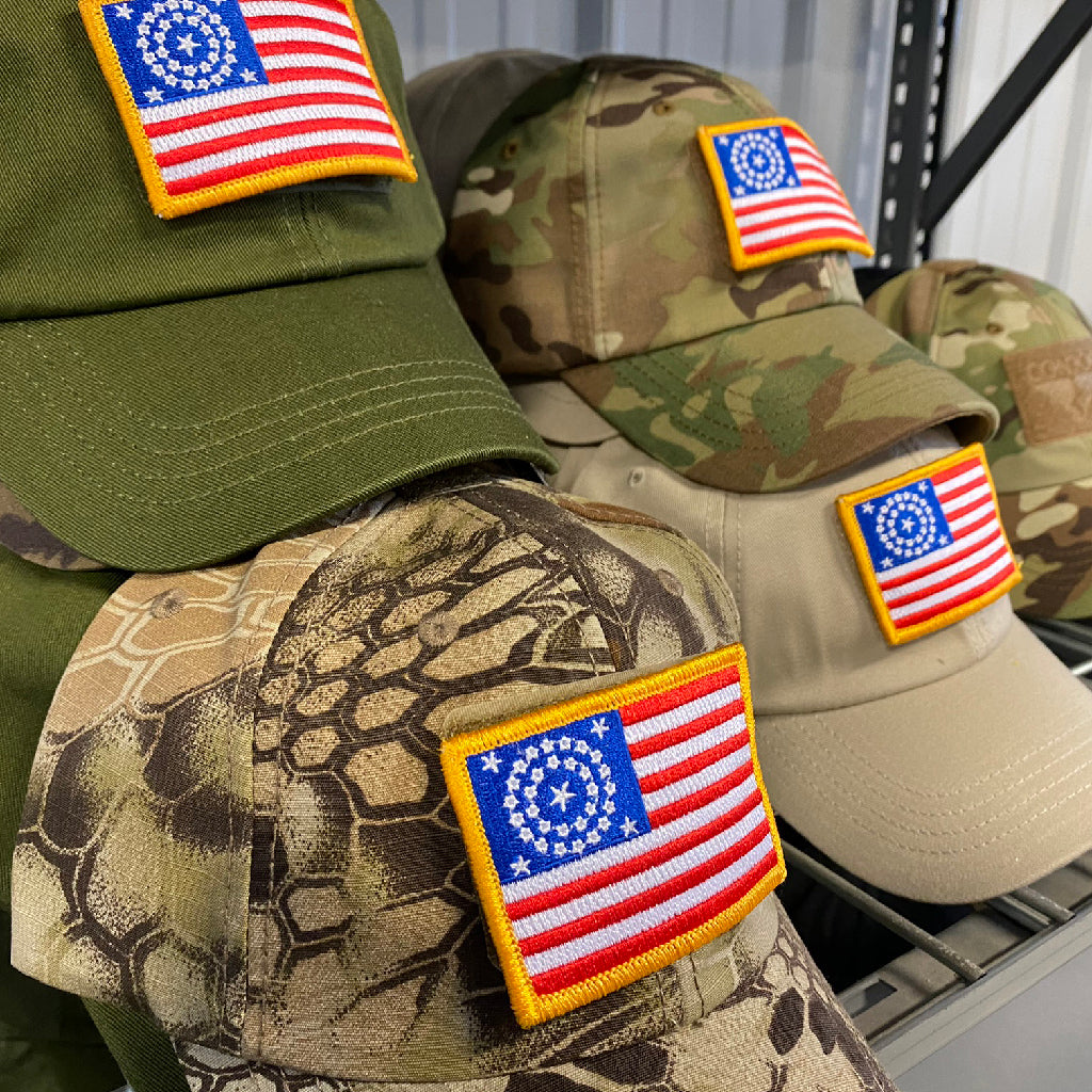 34-Star Historical US Flag Patch - Civil War Era (1861-1863)