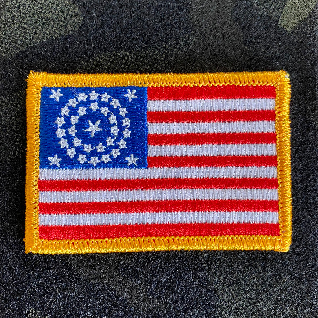 34-Star Historical US Flag Patch - Civil War Era (1861-1863)