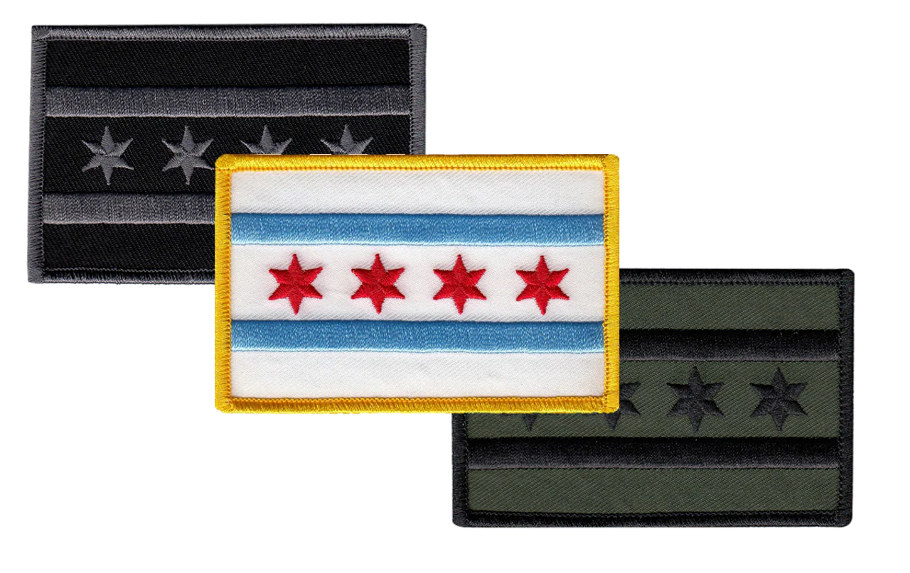 Chicago Flag Patch - Various Colors