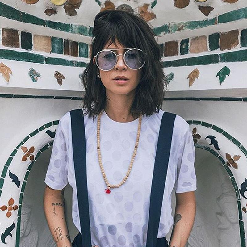 Modern Slim Round Color Tone Aviator Sunglasses A871