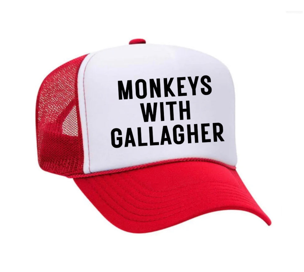 Monkeys With Gallagher Trucker Hat