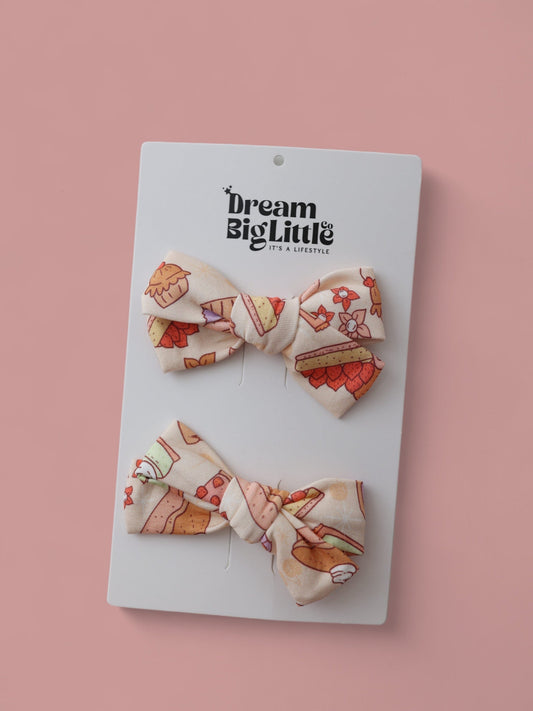 SWEET AS PIE DREAM BOW HAIR CLIPS