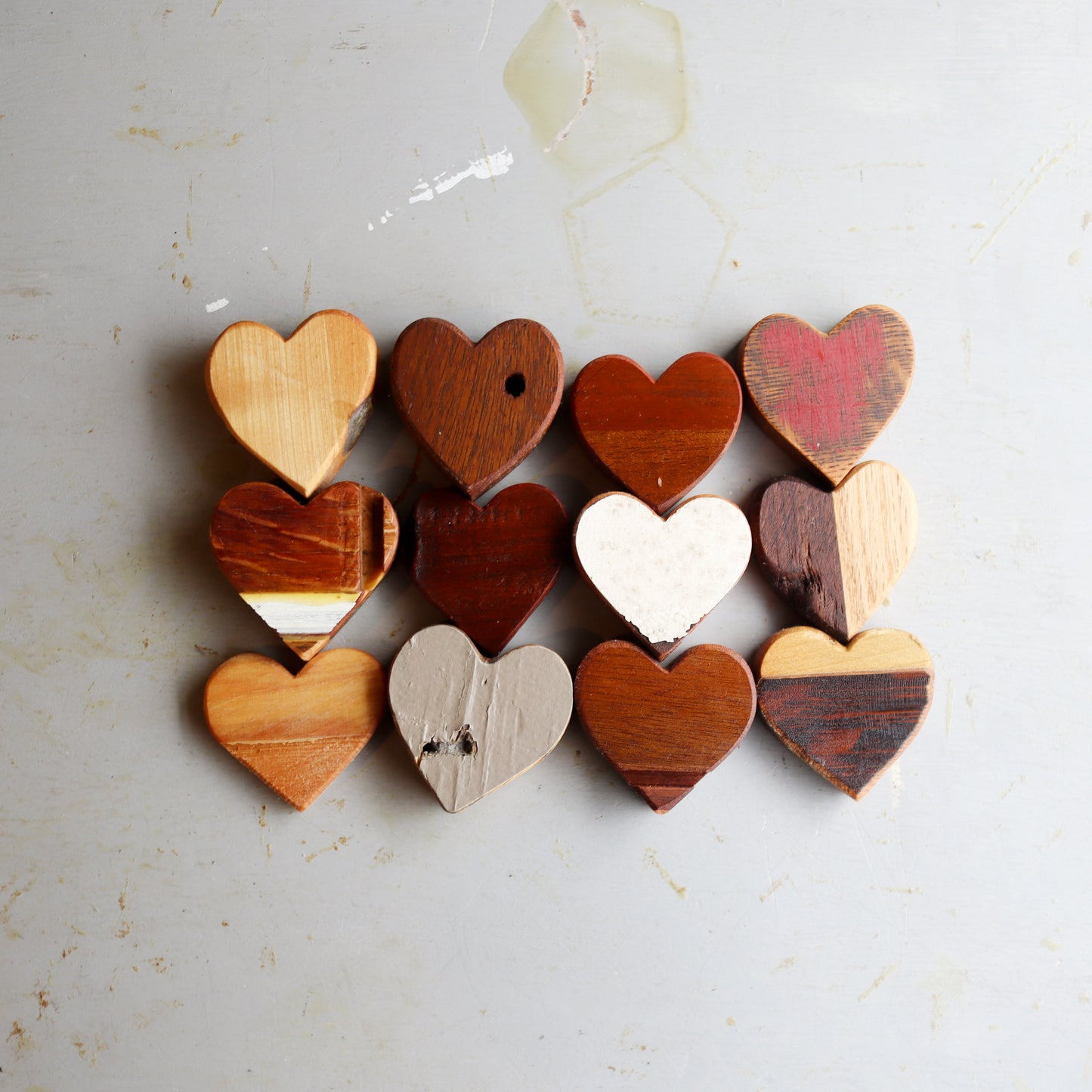 Imperfect Wooden Hearts