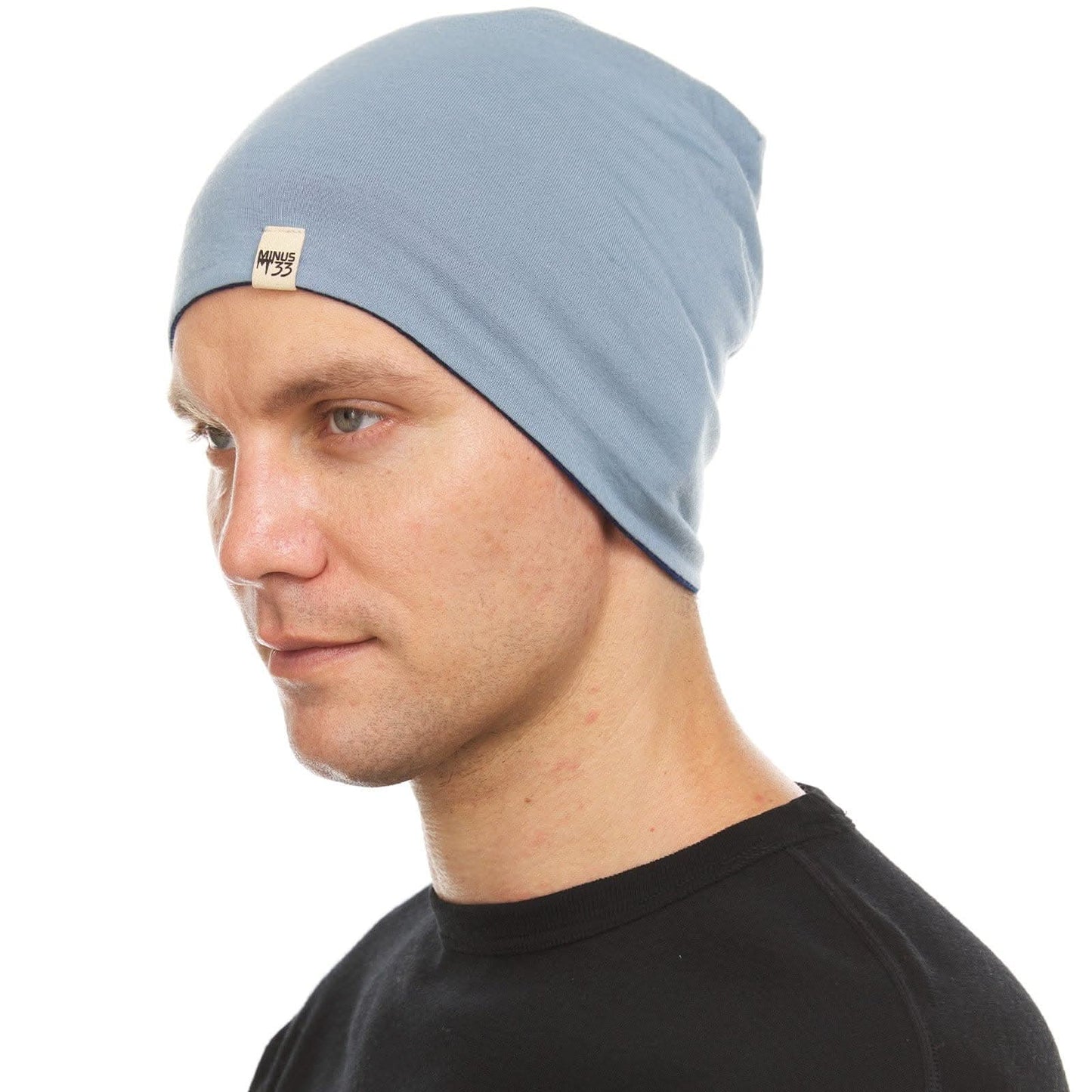 Microweight Reversible Wool Beanie - Woolverino