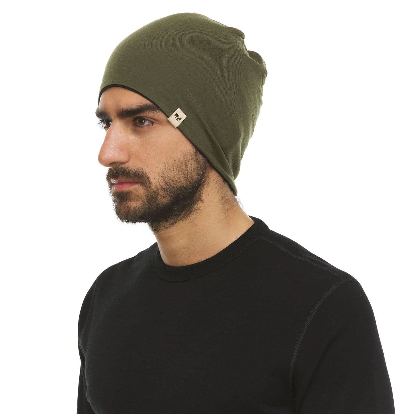 Microweight Reversible Wool Beanie - Woolverino