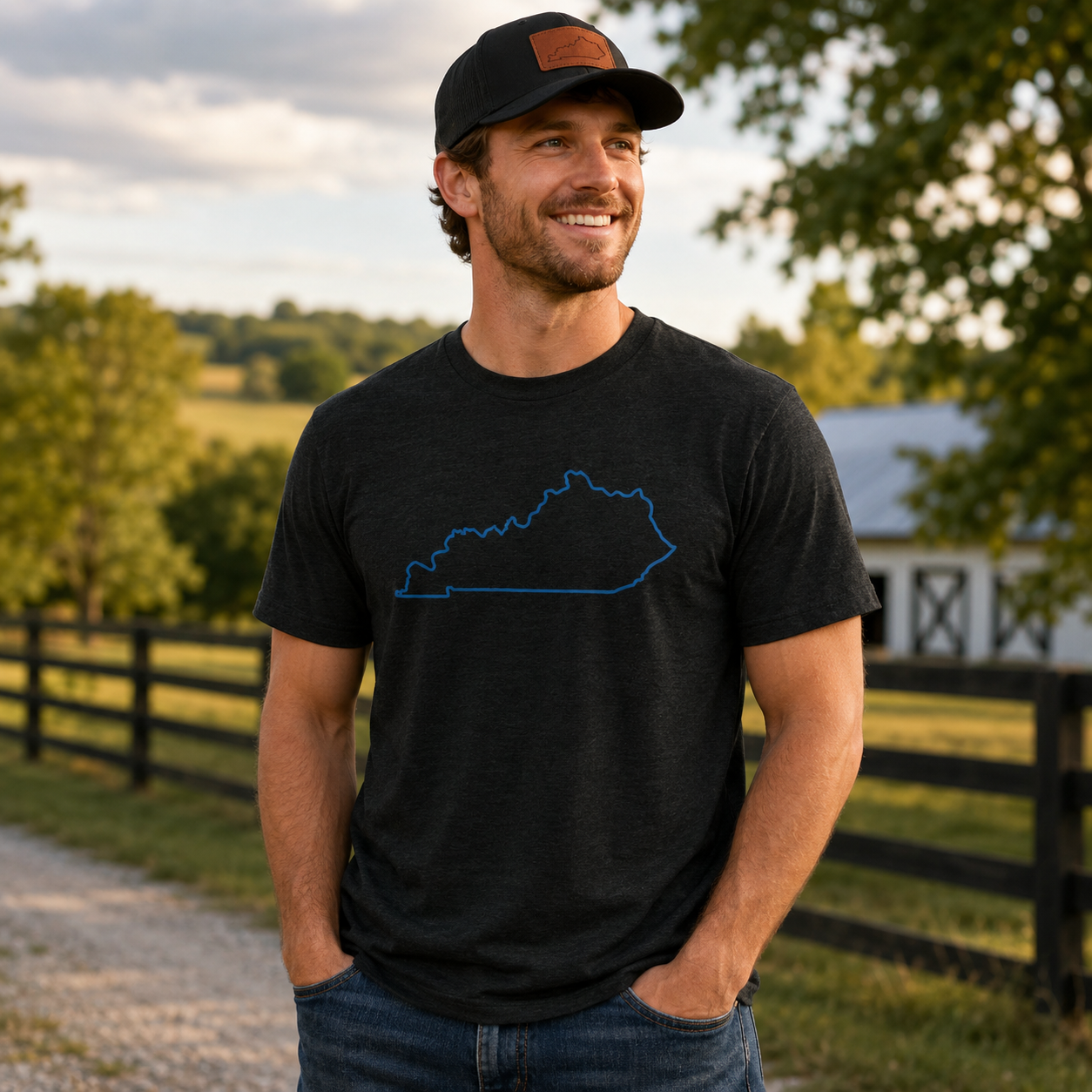 Kentucky State Outline T-Shirt | Minimalist Design | Elite Tri-Blend