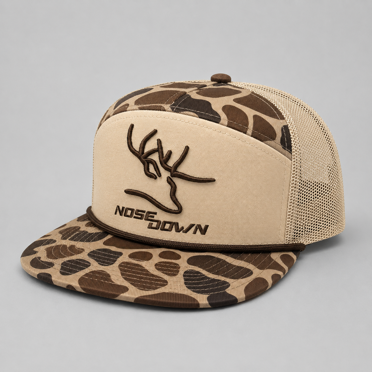 7 Panel Duck Camo Embroidered