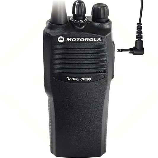 3.5mm Listen Only, Long Cable, Clear Tube Radio Earpiece - Motorola, Connects To Radio 3.5mm Plug