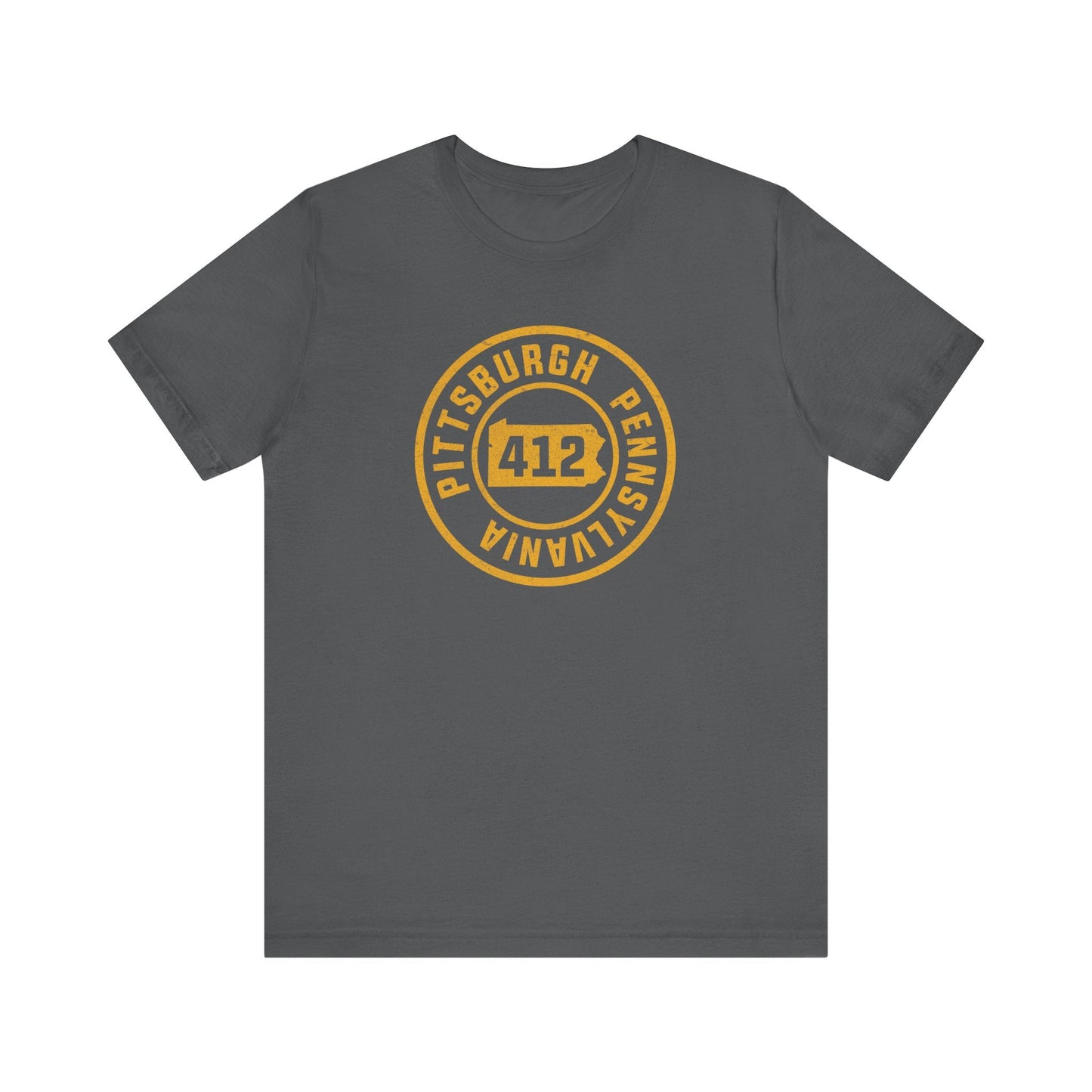 412 Area Code Pittsburgh Pa Stamped Short Sleeve T-Shirt