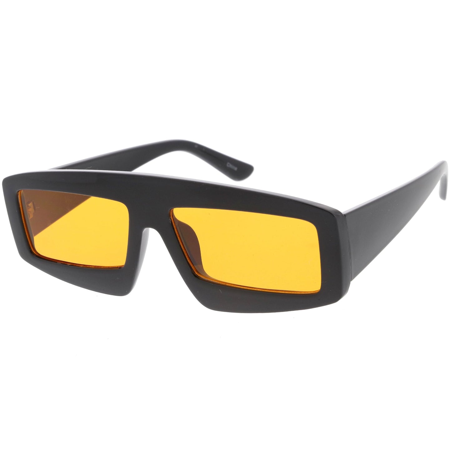 Retro Modern Rectangle Flat Lens Color Tinted Sunglasses C747