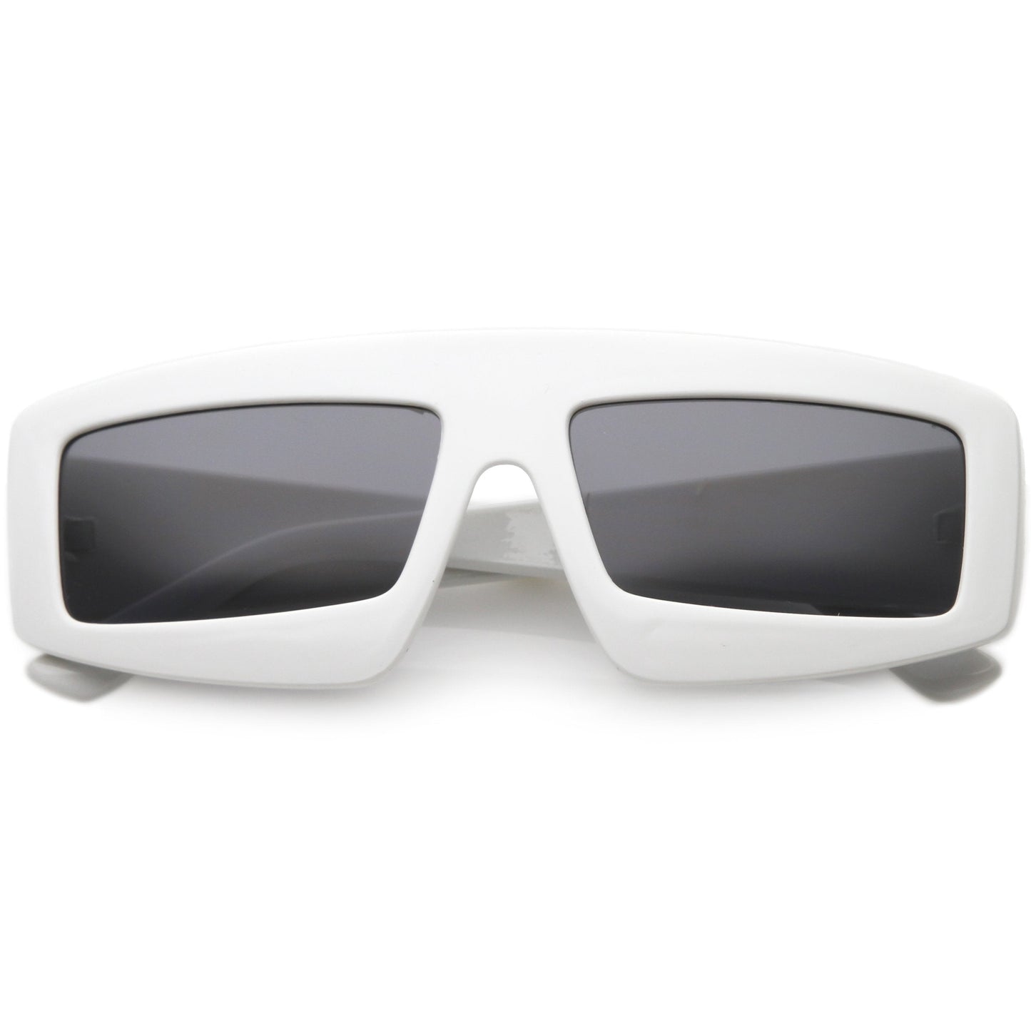 Futuristic Retro Rectangle Block Flat Lens Sunglasses C752