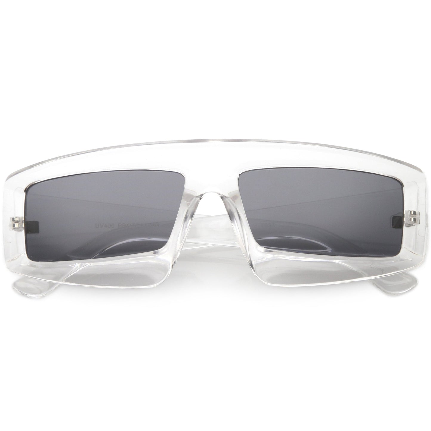 Futuristic Retro Rectangle Block Flat Lens Sunglasses C752