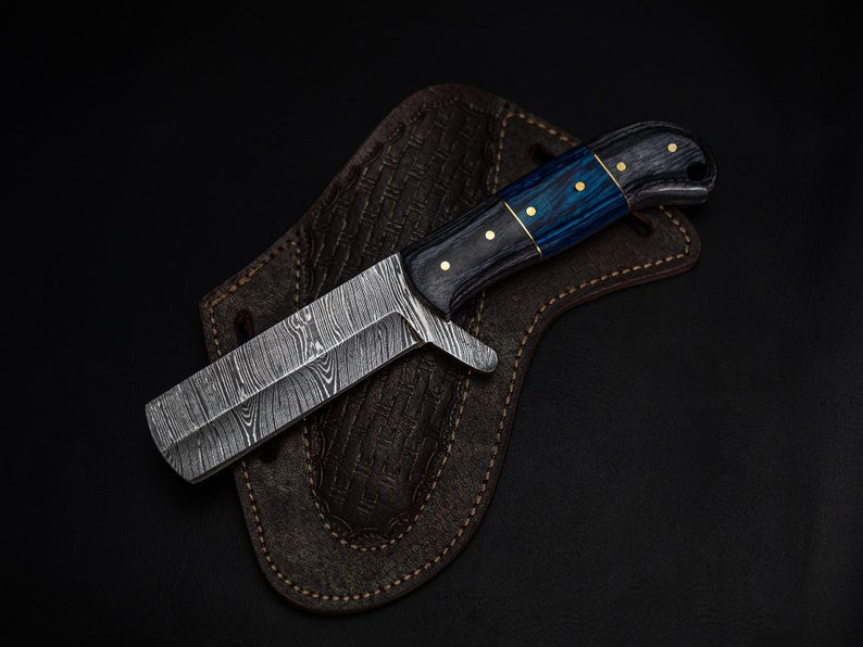 Damascus Bull Cutter Knife – Handcrafted 256-Layer Blade