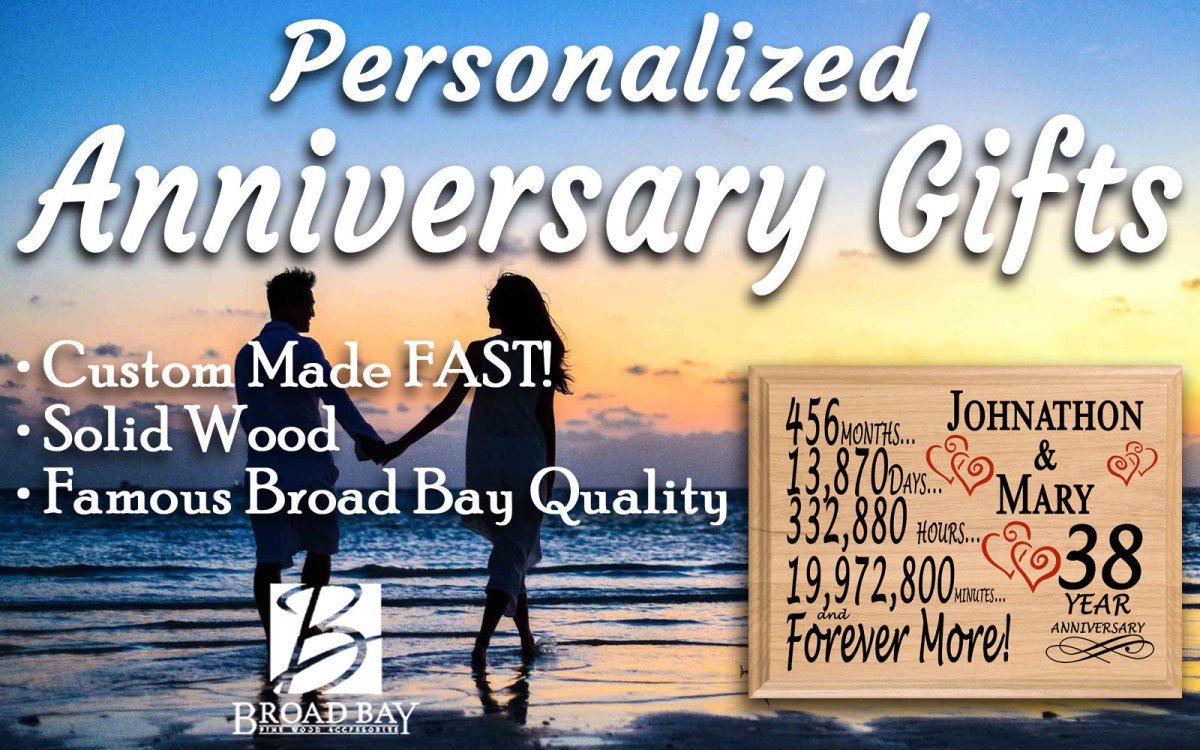 Personalized 38th Anniversary Gift – Custom Wood Keepsake for Husband, Wife, or Couple