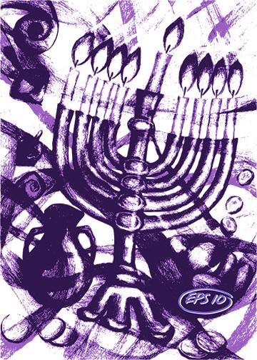 Artistic Menorah Candles