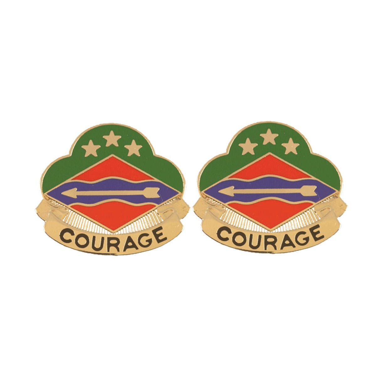 39th Infantry Brigade Distinctive Unit Insignia - Pair - Courage