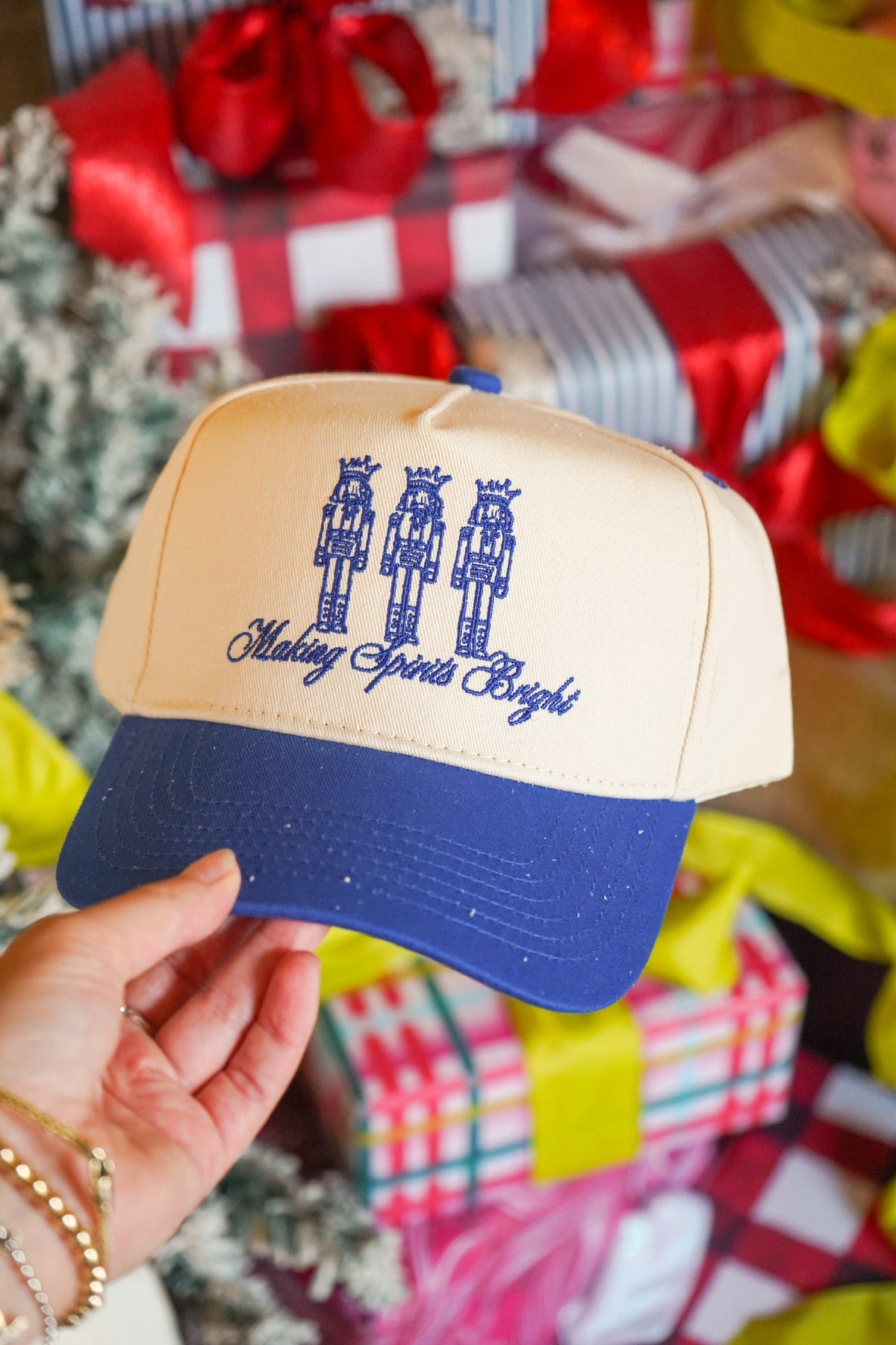 Making Spirits Bright - Blue Vintage Trucker Hat