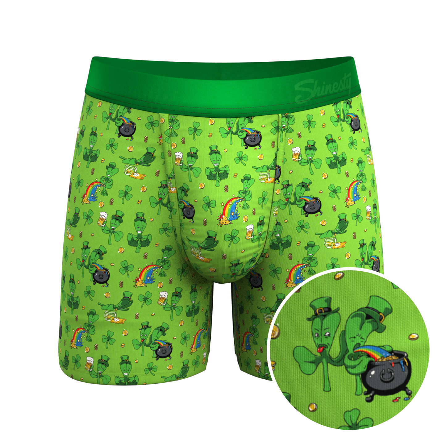 The 3 Leafs To The Wind | St Patricks Day Clovers Ball Hammock® Pouch Underwear