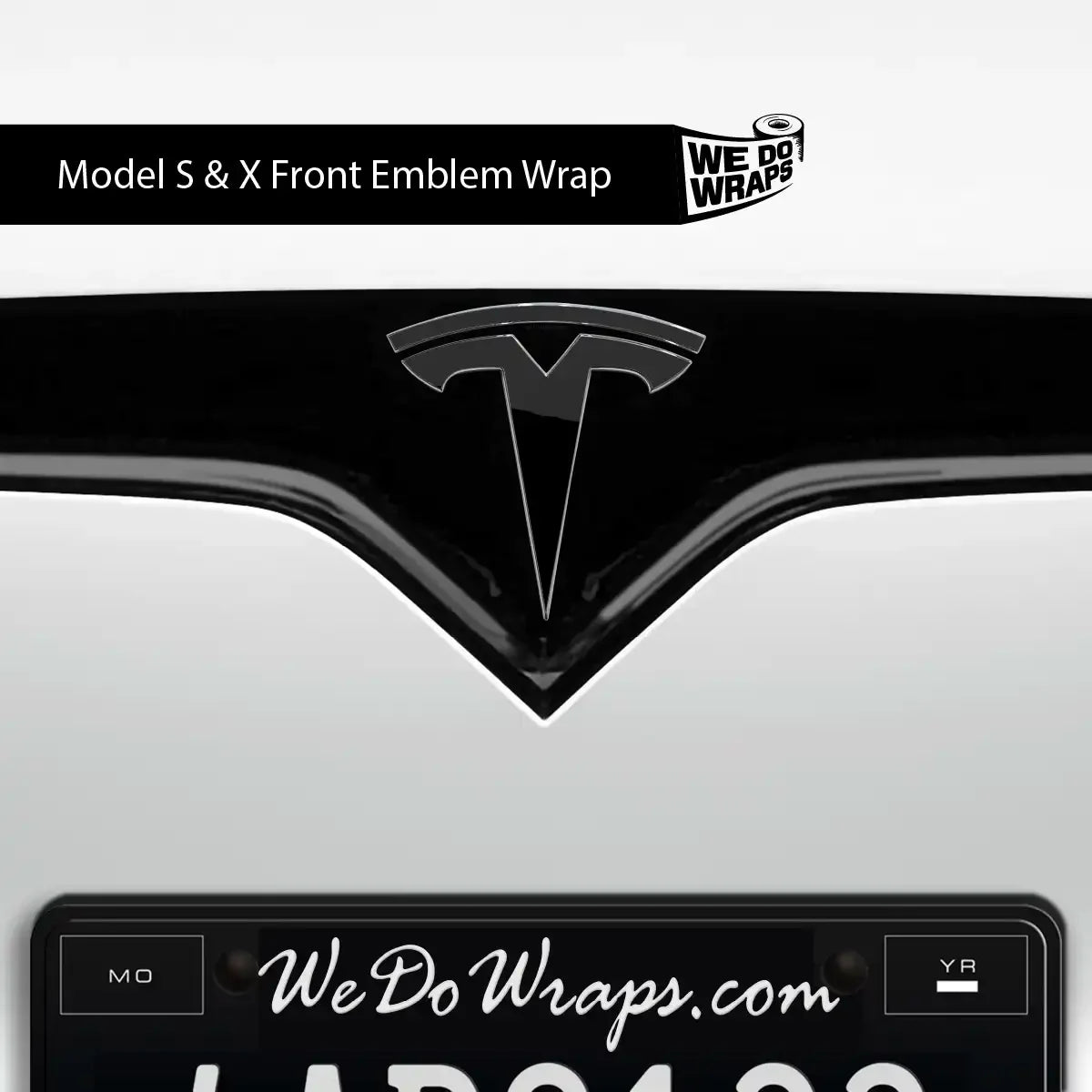 3M Gloss Black Tesla Emblem Decals (Front + Back) | Model S