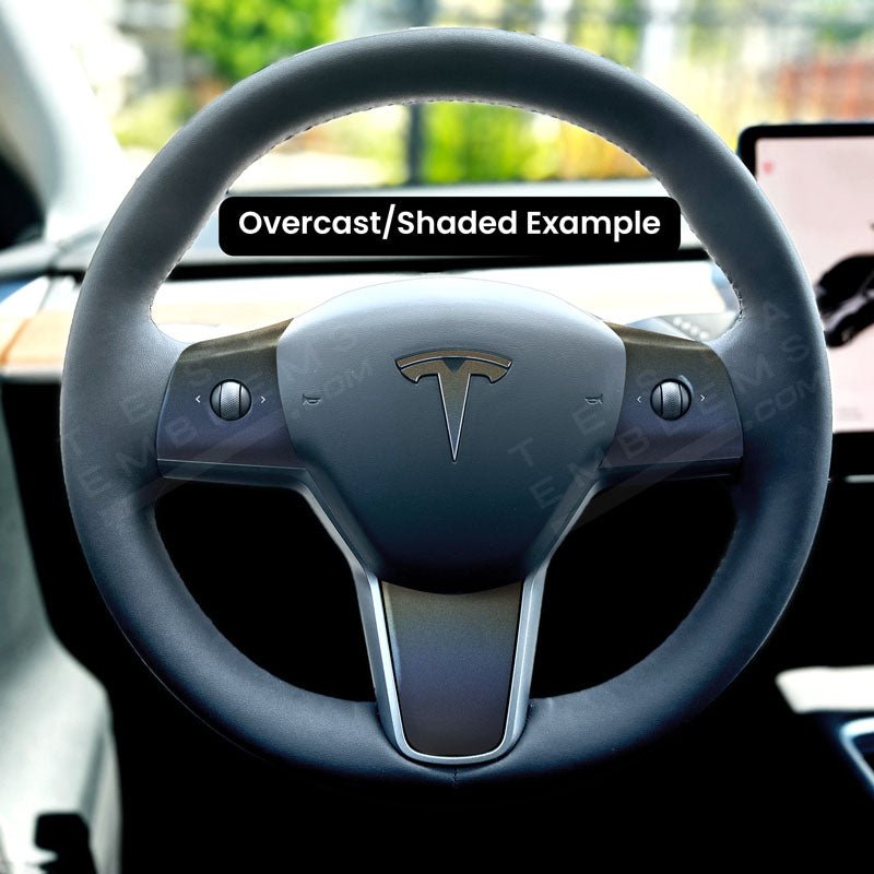 3M Satin Psychedelic Flip Tesla Steering Wheel Wrap | MY 2019-'25