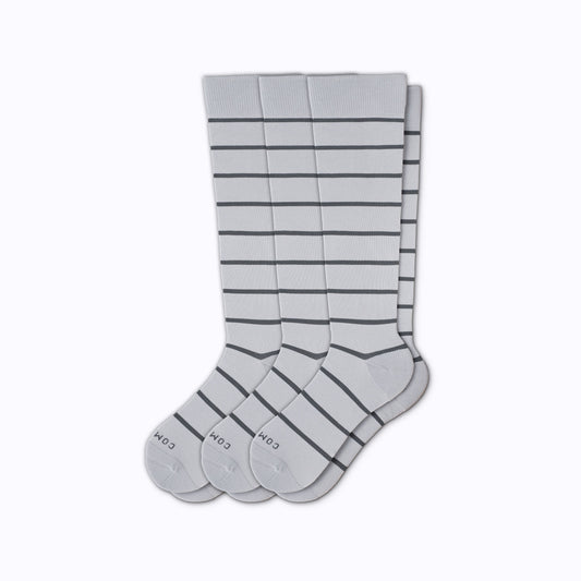 Knee-High Compression Socks - 3 Pack Stripes