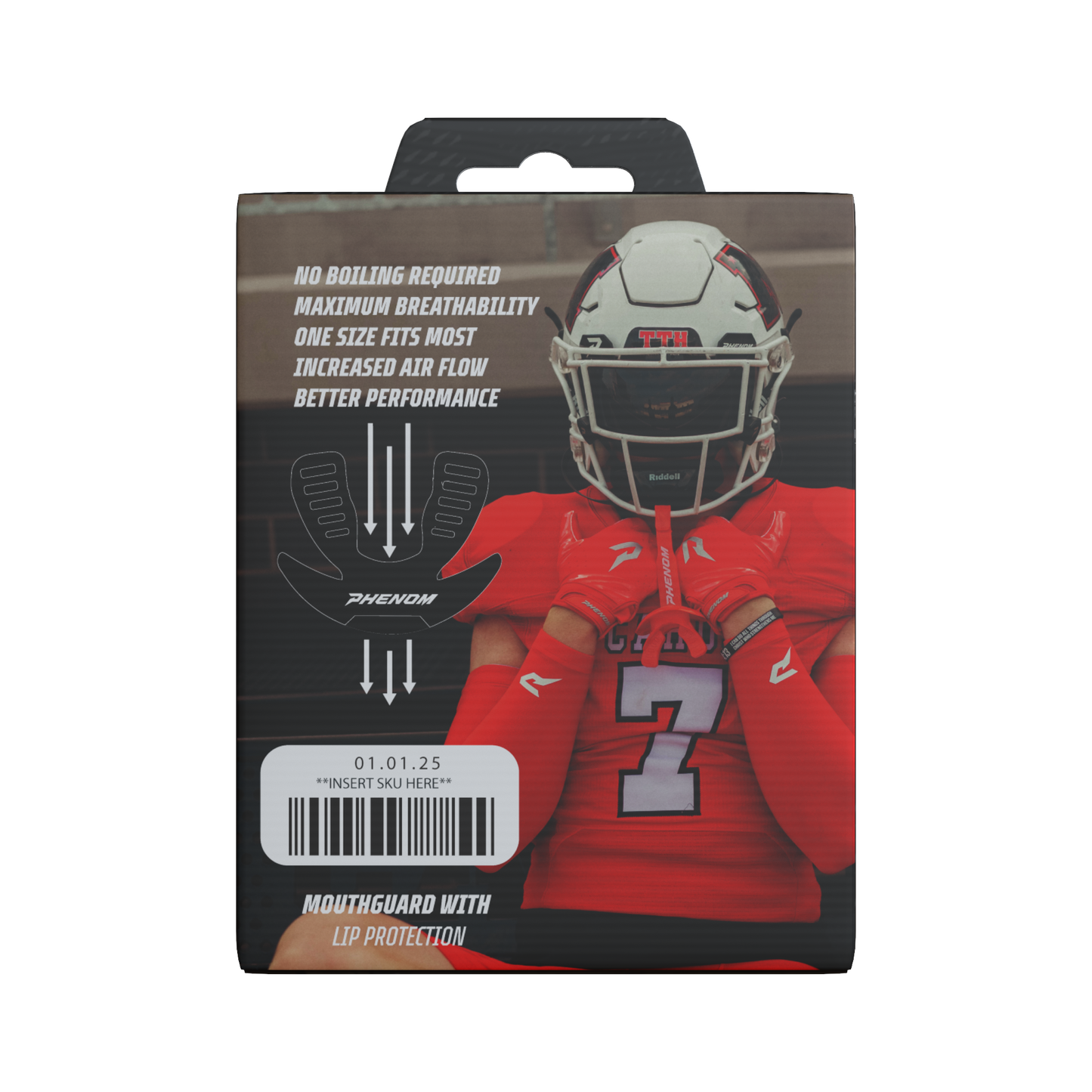 Phenom Elite Hexa-Flow 4.0 Football Mouthguard – Team Color Edition (Adult & Youth)