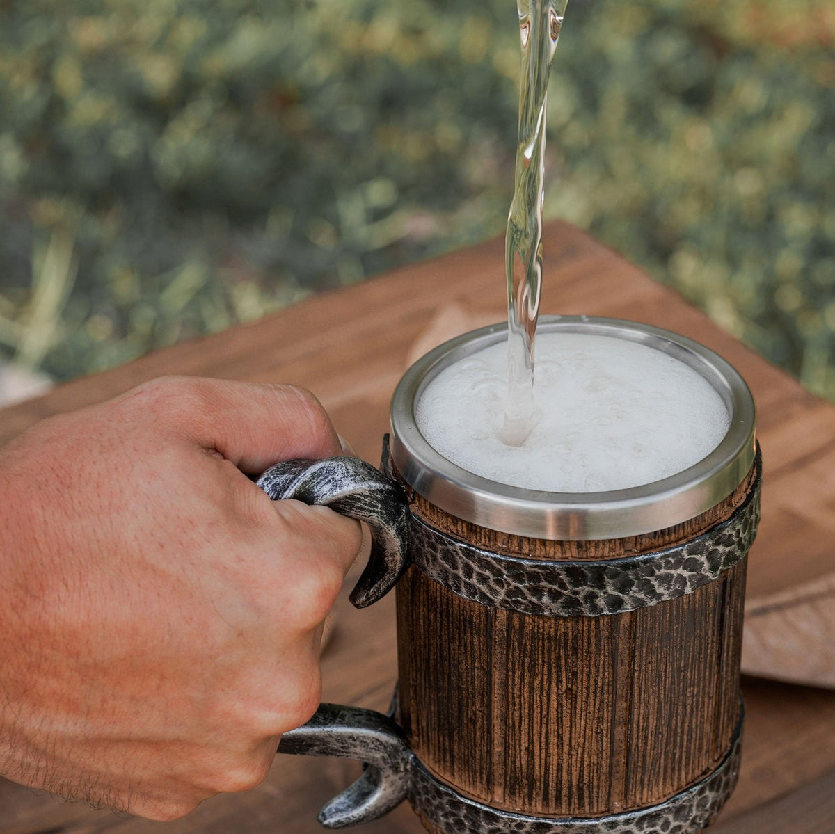 Viking Beer Barrel Tankard – 20 oz Insulated Mug