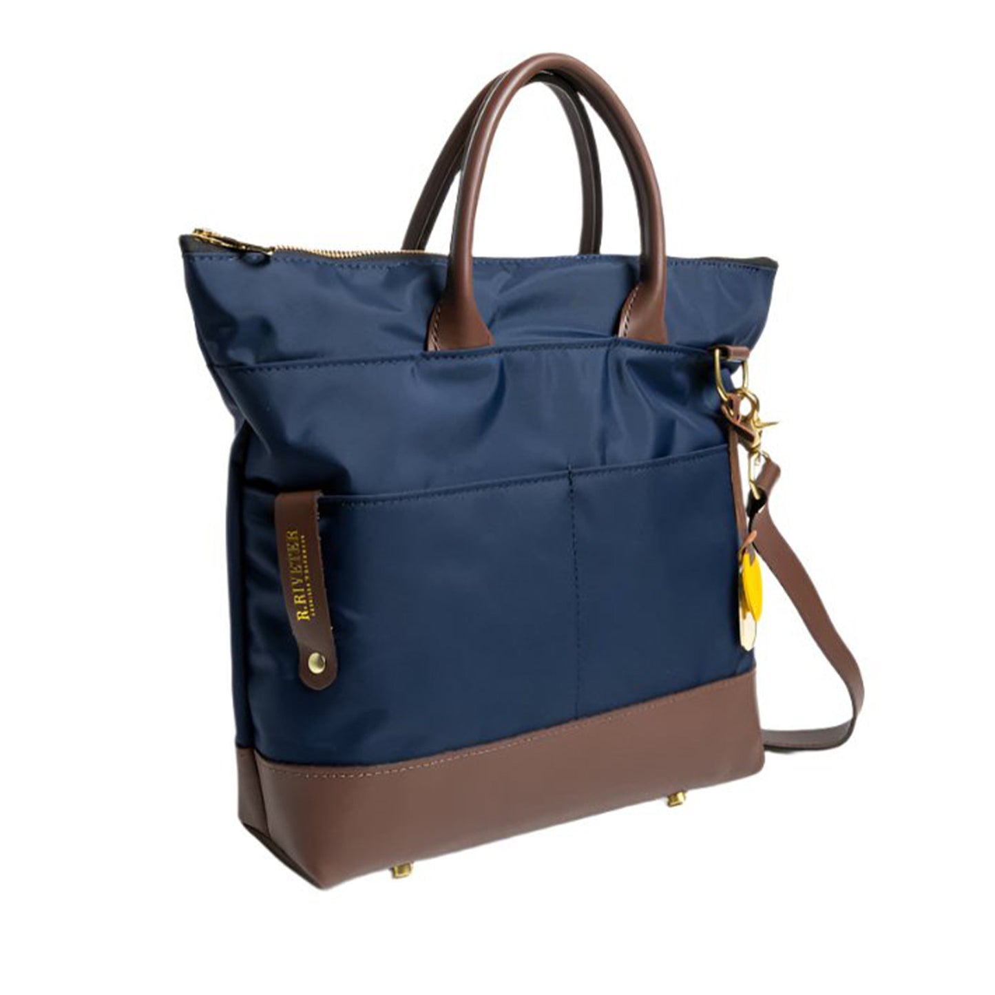 Otto | Navy Nylon + Brown Leather