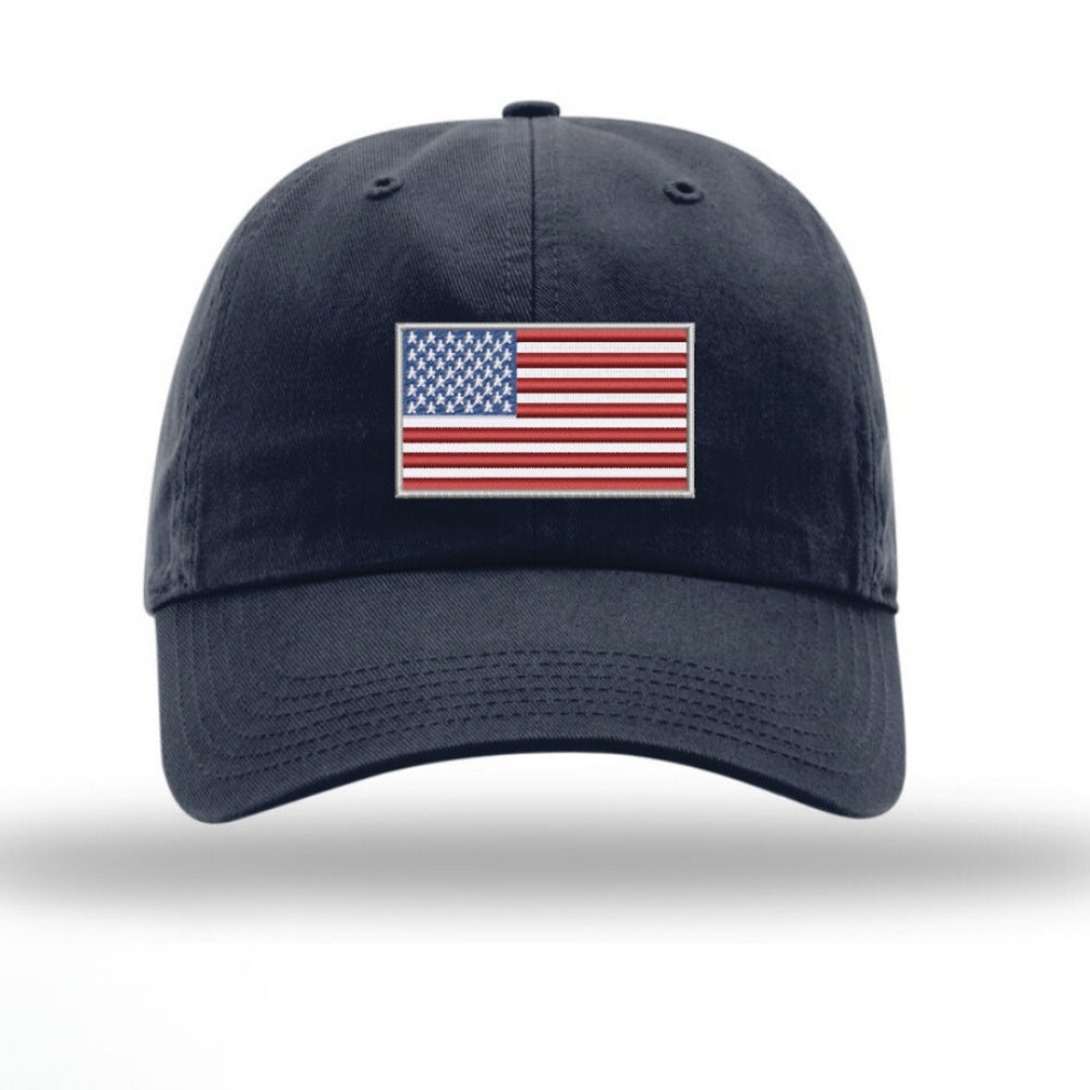 American Flag Unstructured Hat