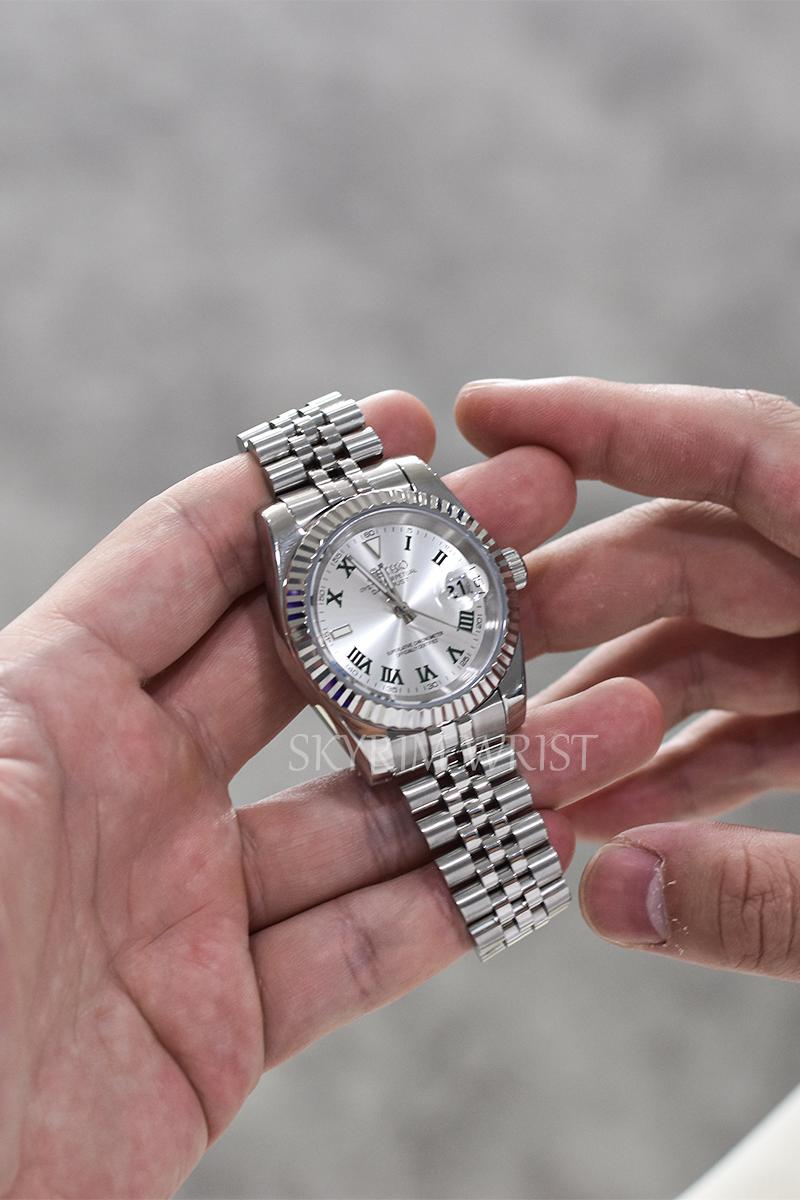 Mod Datejust Wimbledon Silver
