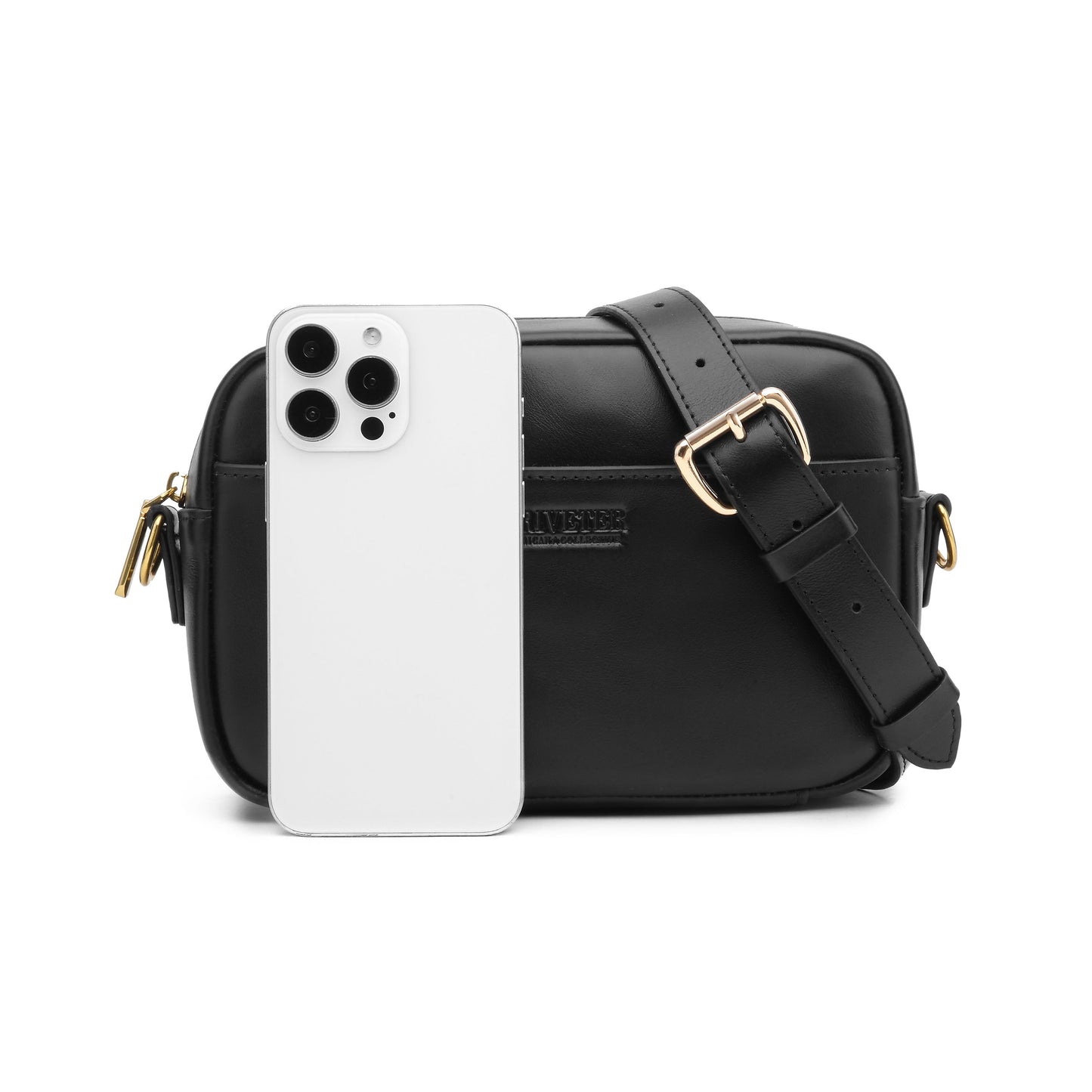 Jane Crossbody Bag | Black Leather