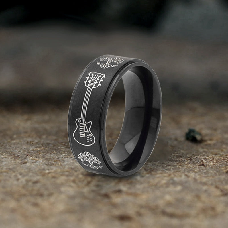 Viking Tree of Life Guitar Stainless Steel Ring