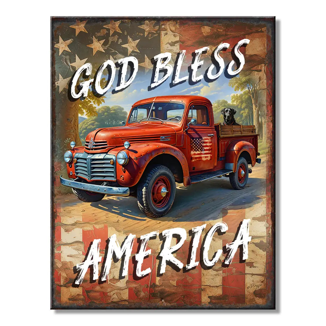 Sh - God Bless America 8.25" X 10.75"
