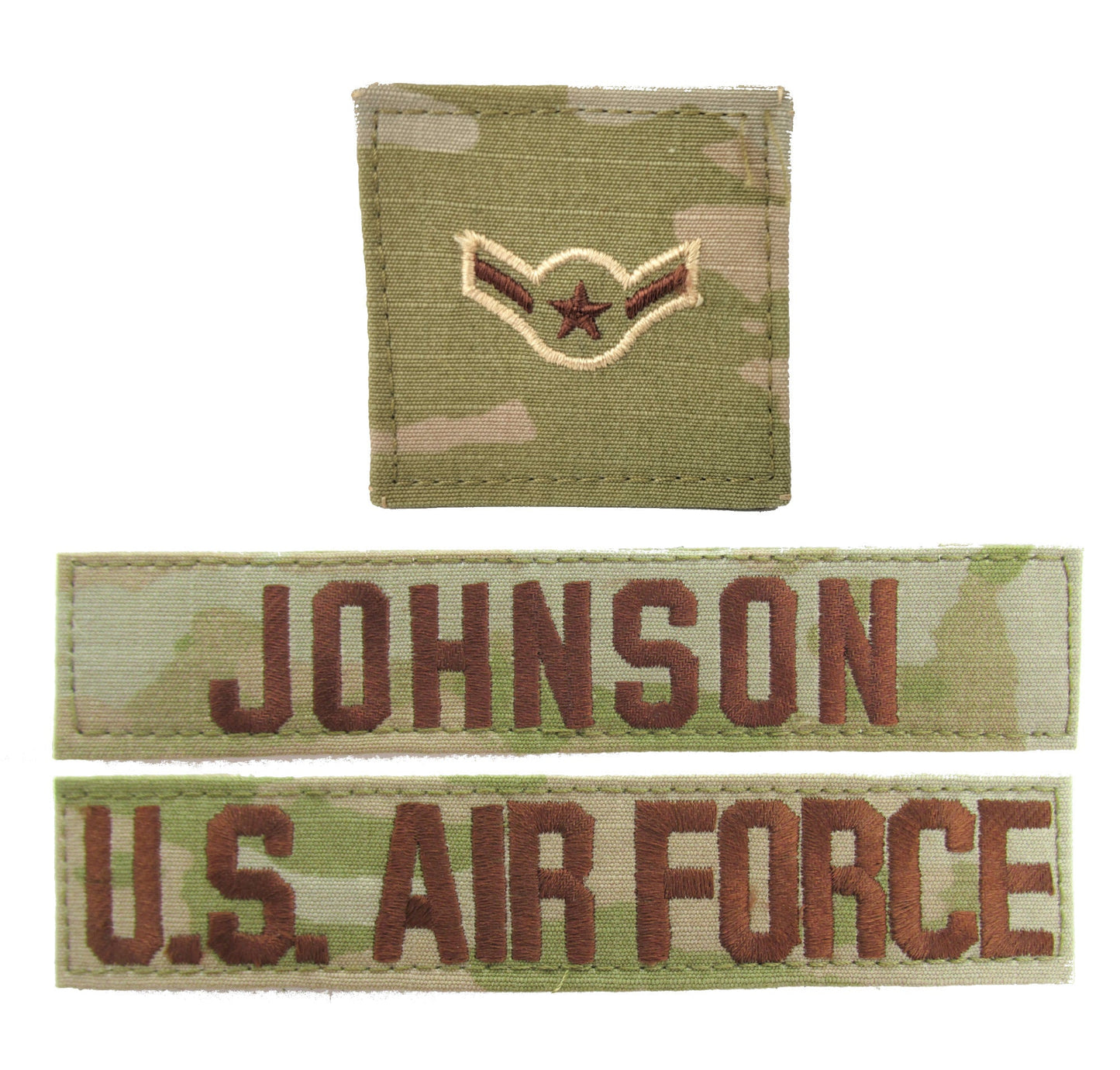 3 Piece OCP Name Tape & Rank Package - Air Force ACU