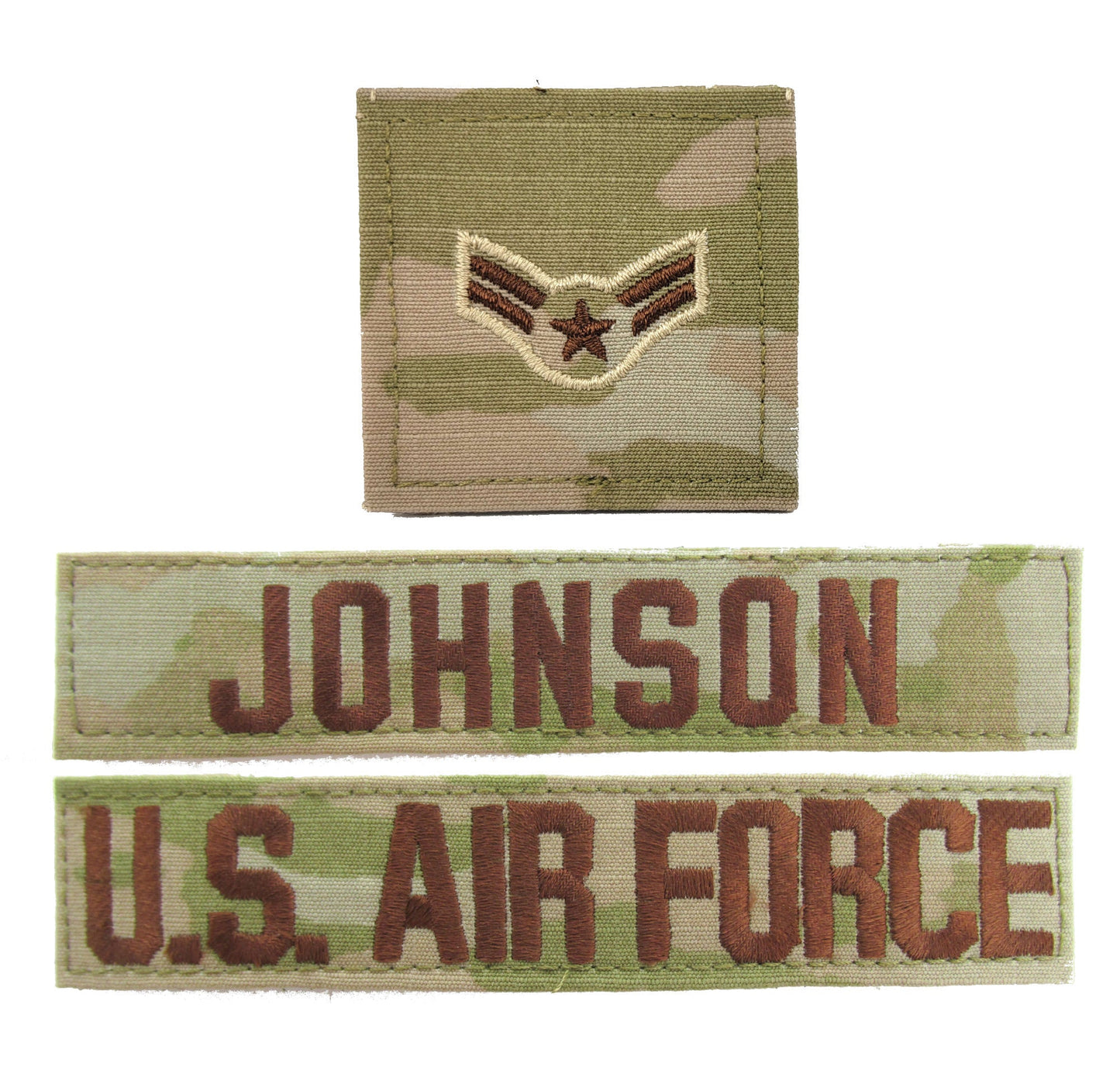 3 Piece OCP Name Tape & Rank Package - Air Force ACU