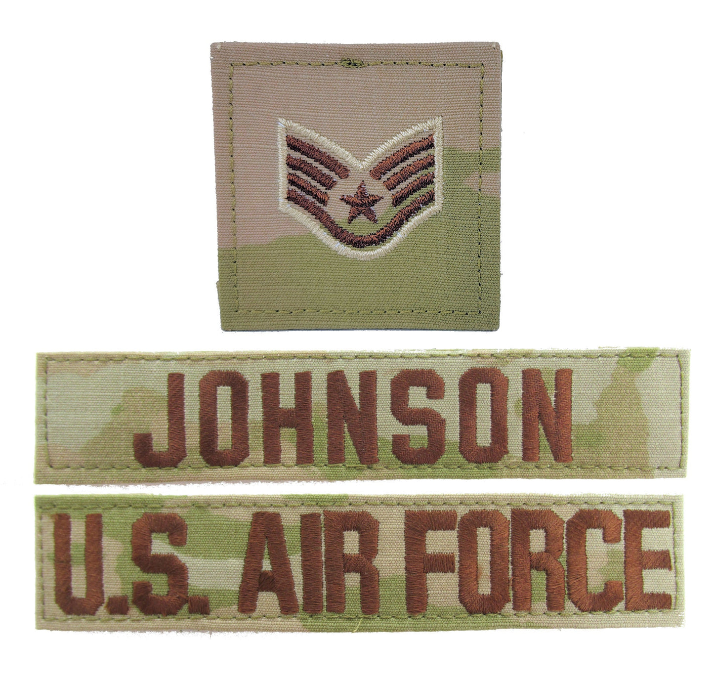 3 Piece OCP Name Tape & Rank Package - Air Force ACU