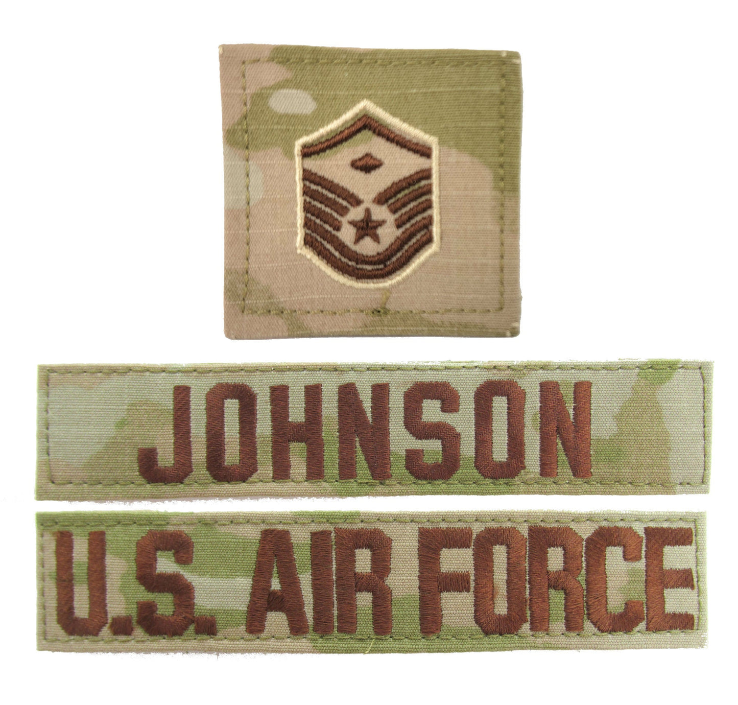 3 Piece OCP Name Tape & Rank Package - Air Force ACU