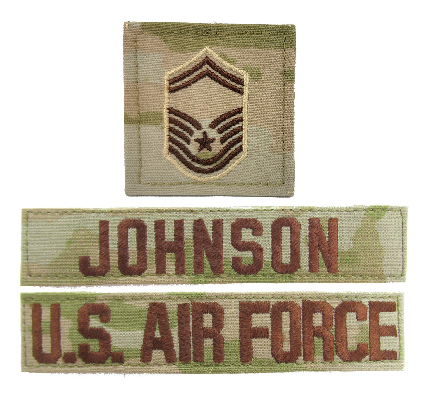 3 Piece OCP Name Tape & Rank Package - Air Force ACU