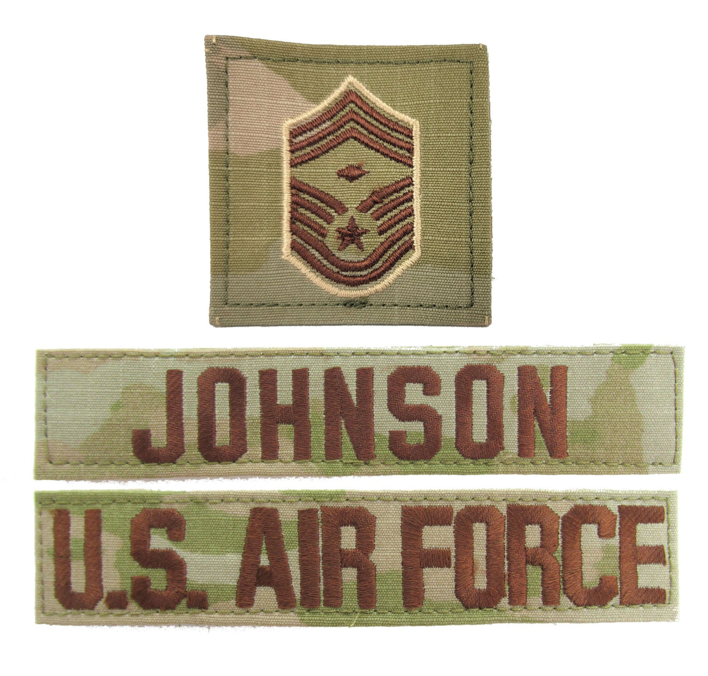 3 Piece OCP Name Tape & Rank Package - Air Force ACU