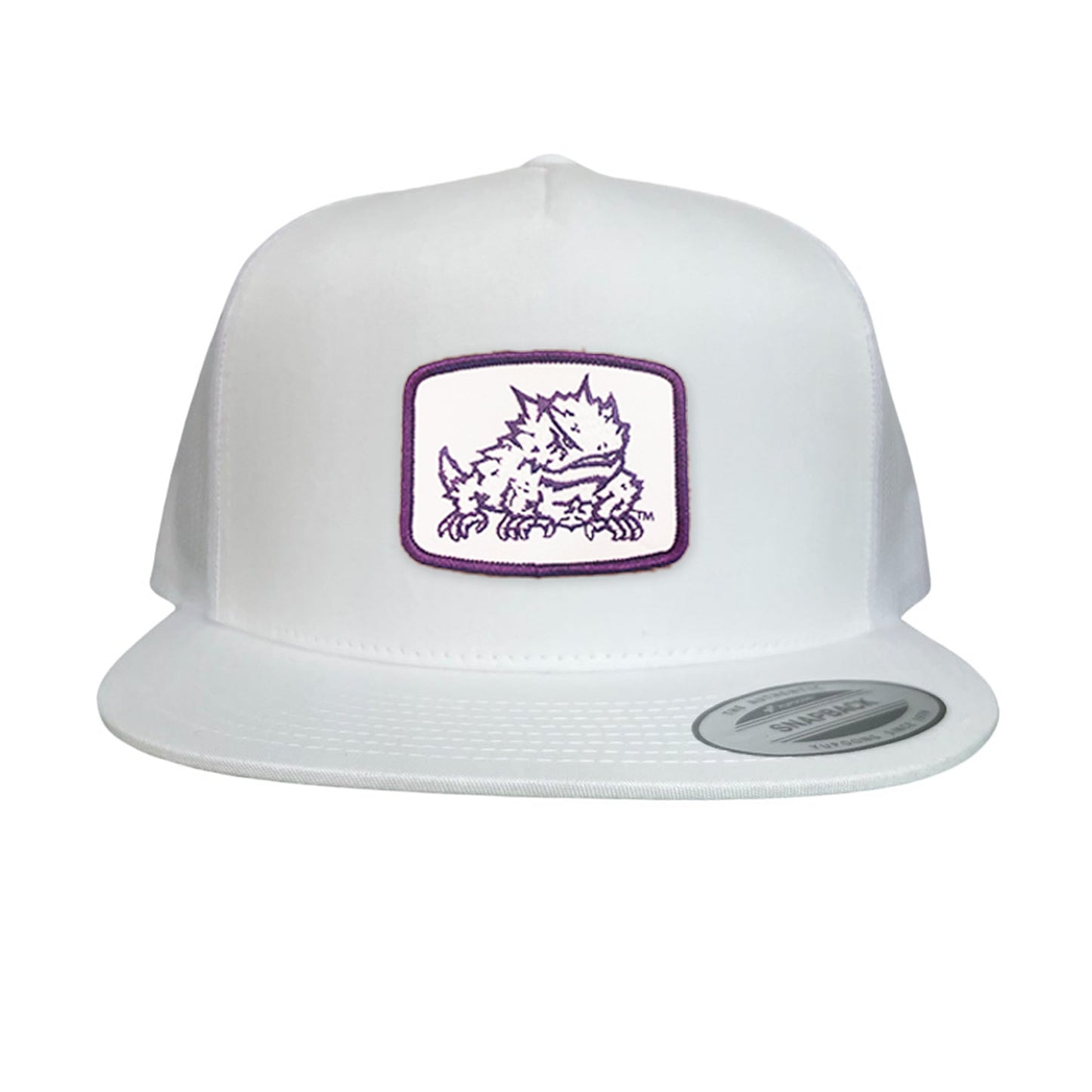 TCU Horned Frog Square Patch / Curved Bill Mesh Snapback / 121 - TCU005