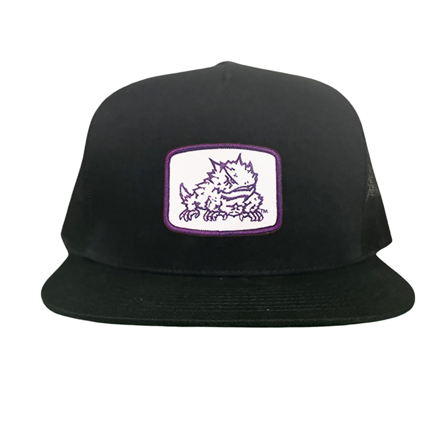 TCU Horned Frog Square Patch / Curved Bill Mesh Snapback / 121 - TCU005