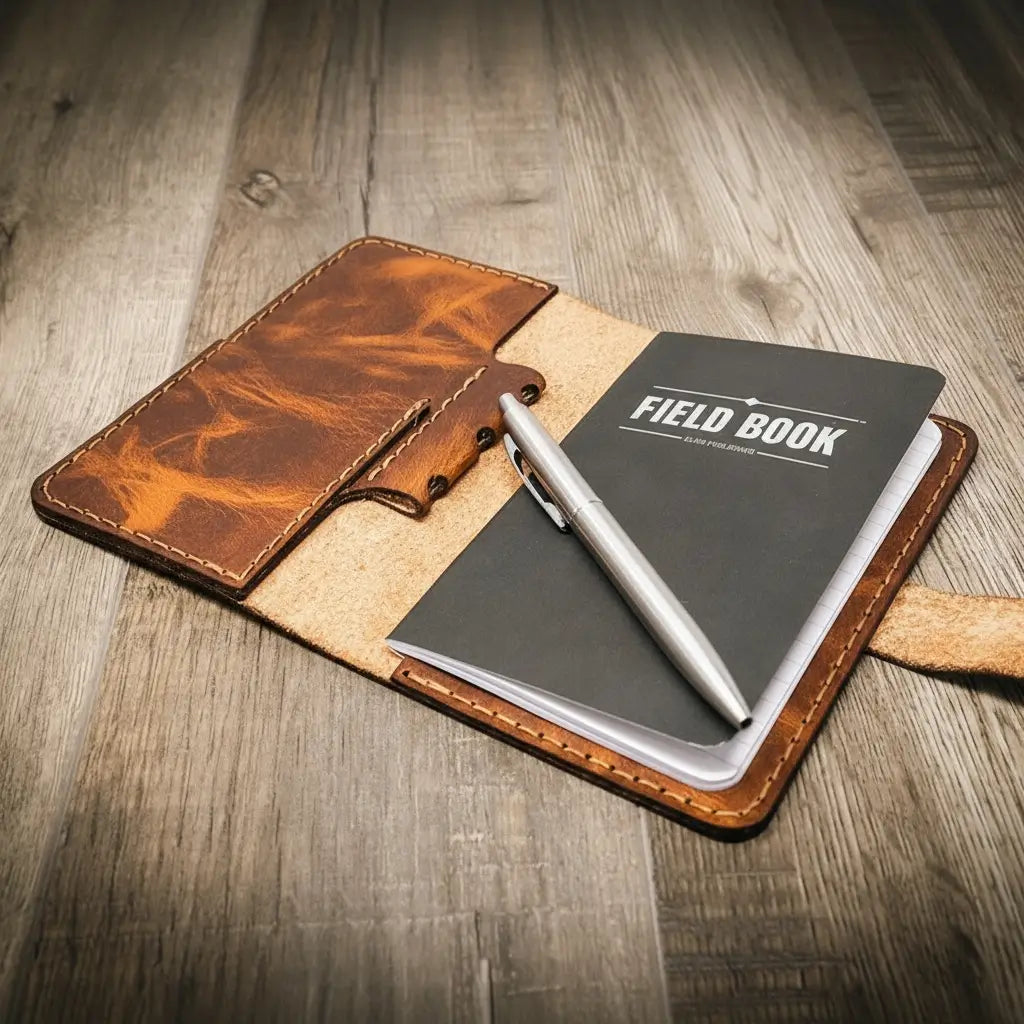 Leather Field Notes Cover -  Chestnut Brown