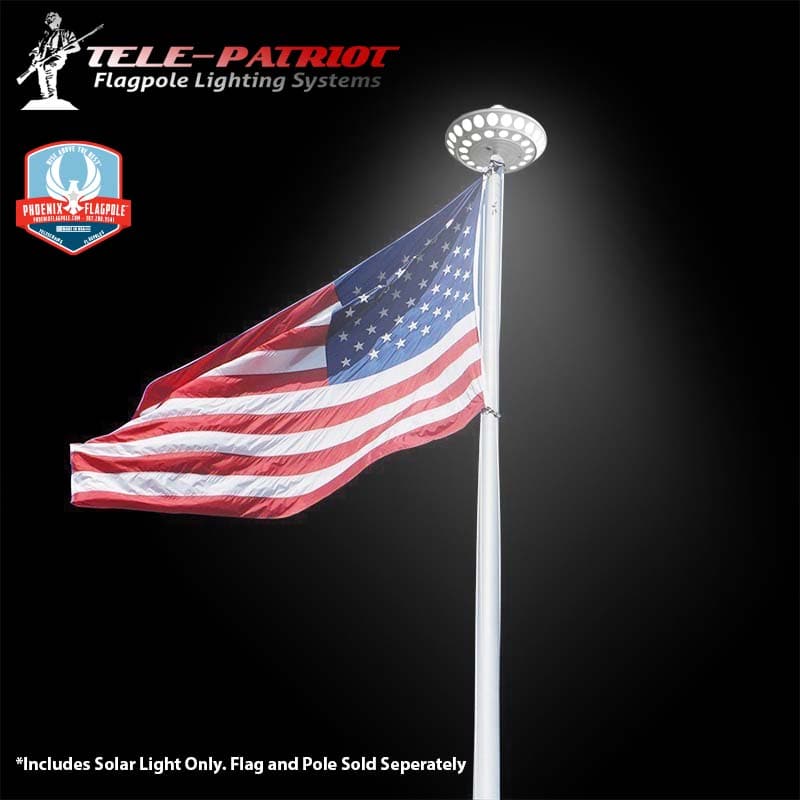 TelePatriot 600 Series Solar Flagpole Light - 600 Lumen IP65 LED