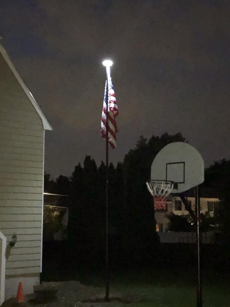 Telepatriot 400 Lumen Solar Flagpole Light - 48 LED Orbital System