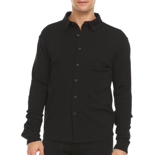 Men's 100% Merino Wool Button Down Shirt - Midweight